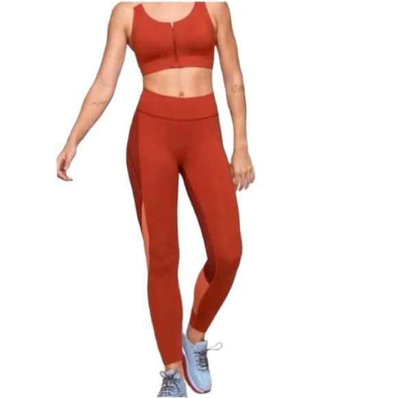 Outdoor Voices Pants - EUC Outdoor  Voices Orange Colorblock TechSweat Zoom Leggings